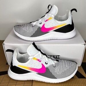 Nike Free TR8 Running Shoes Black Laser Fuchsia White